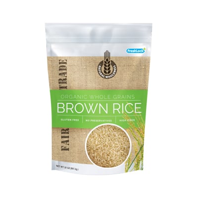 flexible brown rice package reclosable