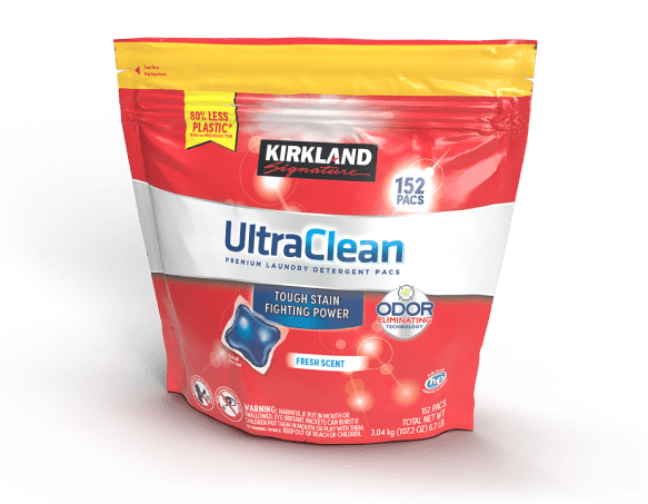 kirkland ultra clean laundry detergent packaging