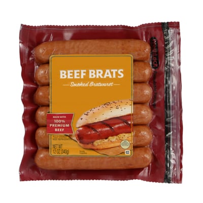 bratworst hotdog reclosable package