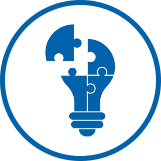 puzzle lightbulb icon