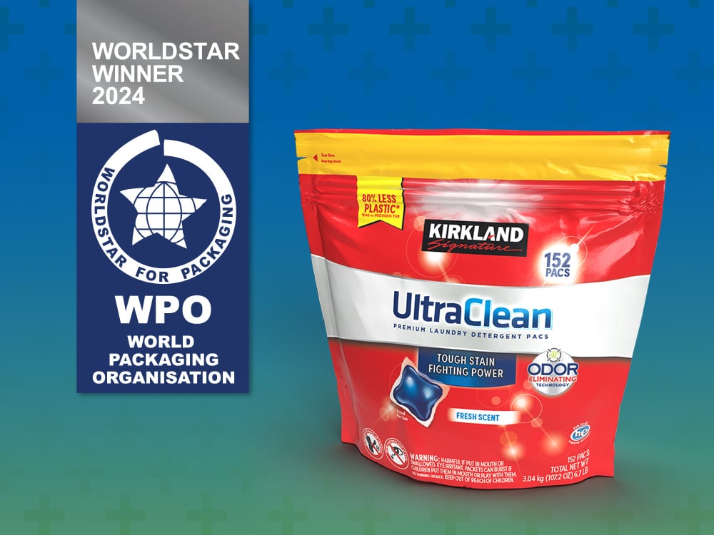 Worldstar Winner 2024 Kirkland Signature UltraClean Laundry Detergent Pacs