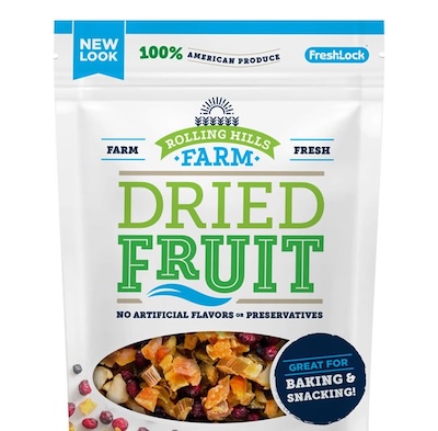 snacks and dried fruits packaging
