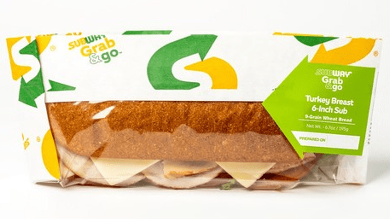 Subway gran and go sub packaging