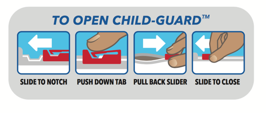 how to open child guard child resistant slider