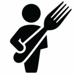 person consumer holding fork
