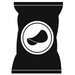 bag of chips snack icon