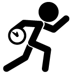 fitness person running with timer