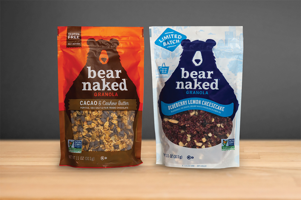 bear naked granola in flexible packaging