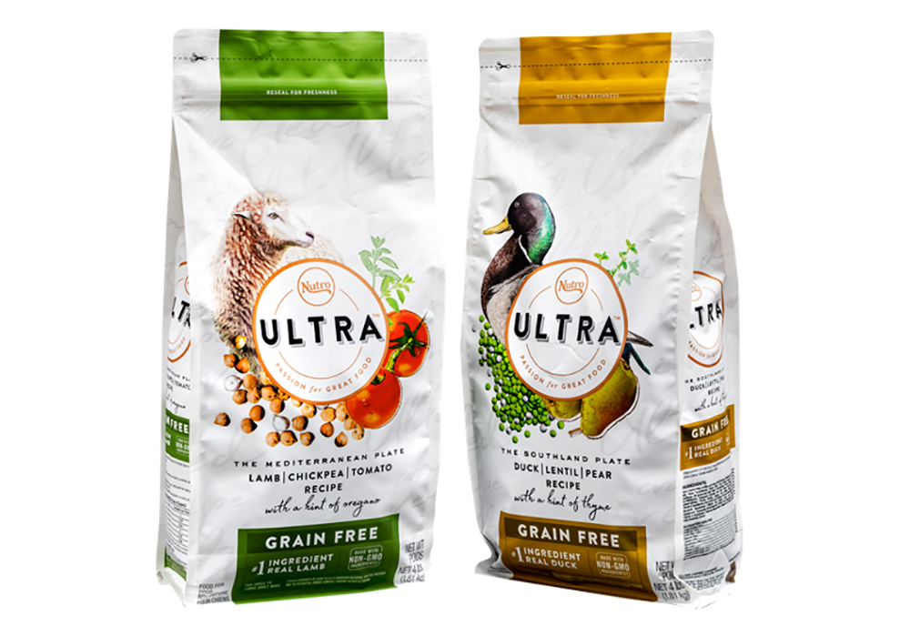 pet food with resealable sustainable packaging