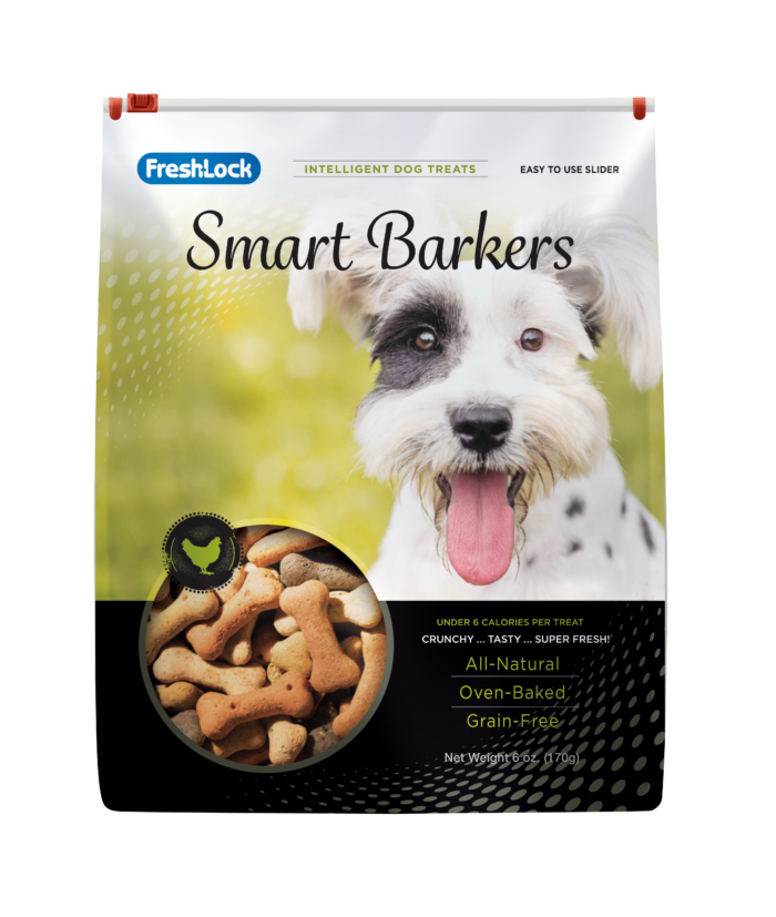 Fresh Lock resealable dog treat package