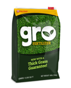 Flexible fertilizer package featuring child guard closure